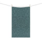 A teal kitchen tea towel with a floral and leaf pattern inspired by William Morris - Acorn and Oak Leaves Collection.
