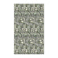 A kitchen tea towel with a floral pattern inspired by William Morris designs.