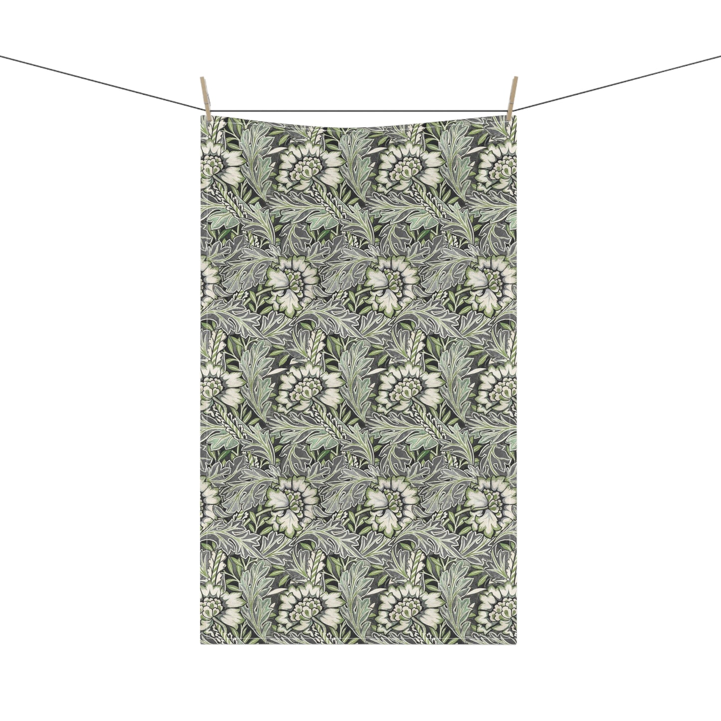 Kitchen Tea Towel inspired by William Morris - Anemone Collection (Mist)