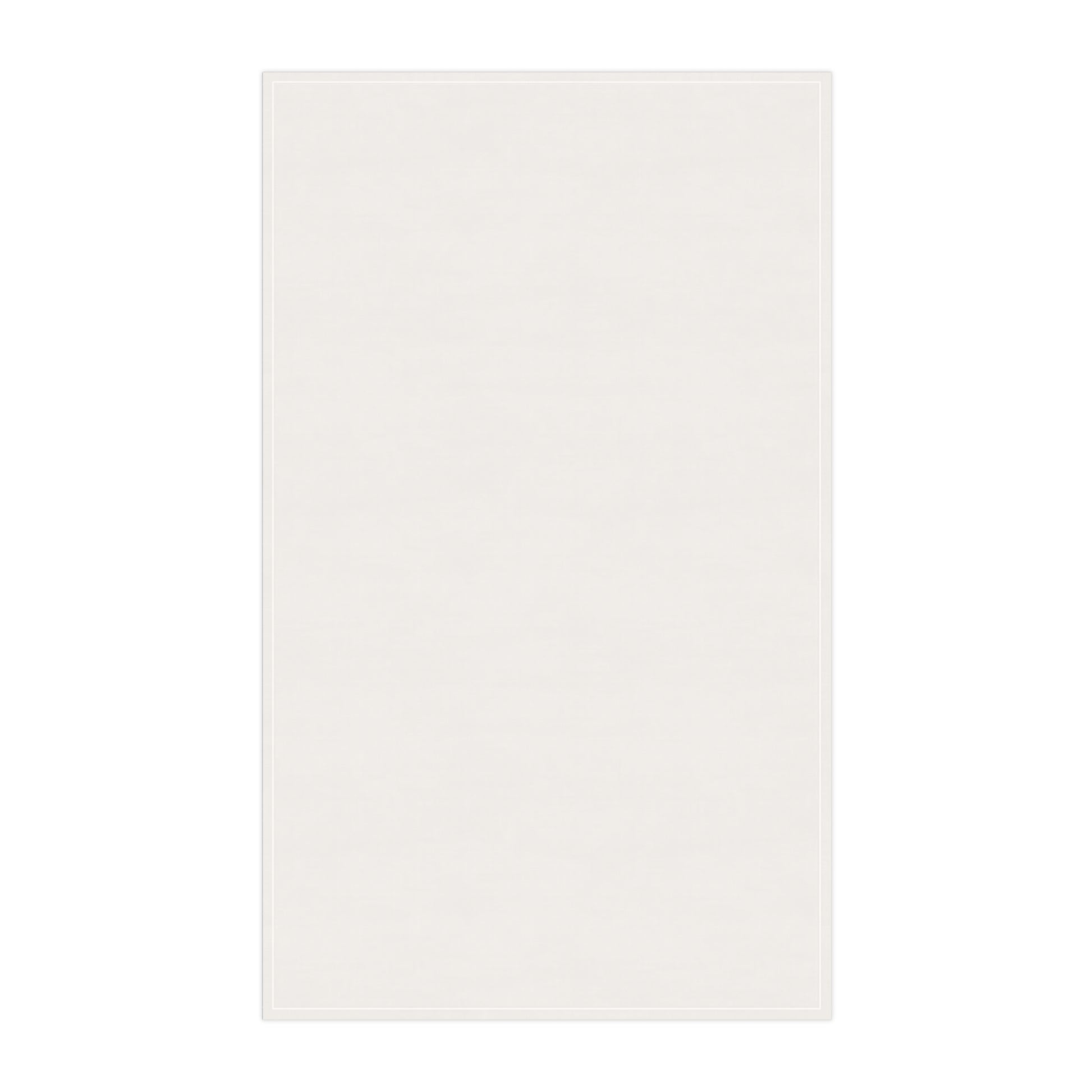 Plain white tea towel on a white background