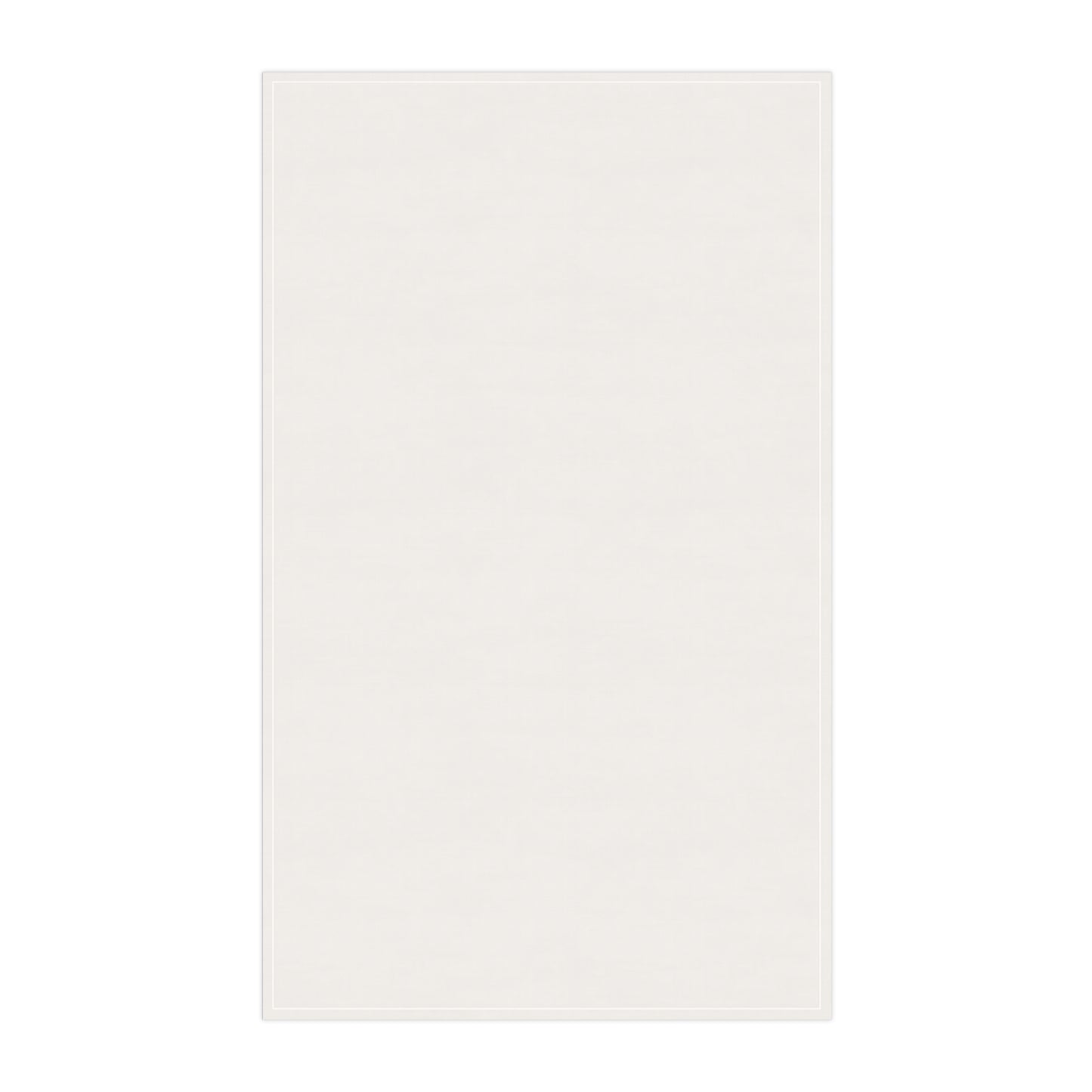 Plain white tea towel on a white background