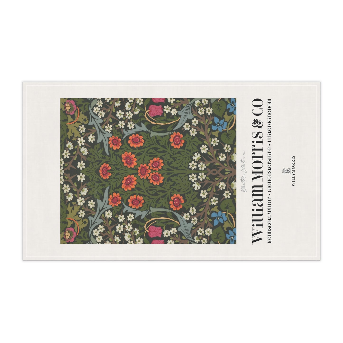 Floral patterned product with 'William Morris & Co' branding on a white background