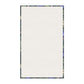 A kitchen tea towel with a floral William Morris & Co pattern featuring blue and green colours on a beige background.