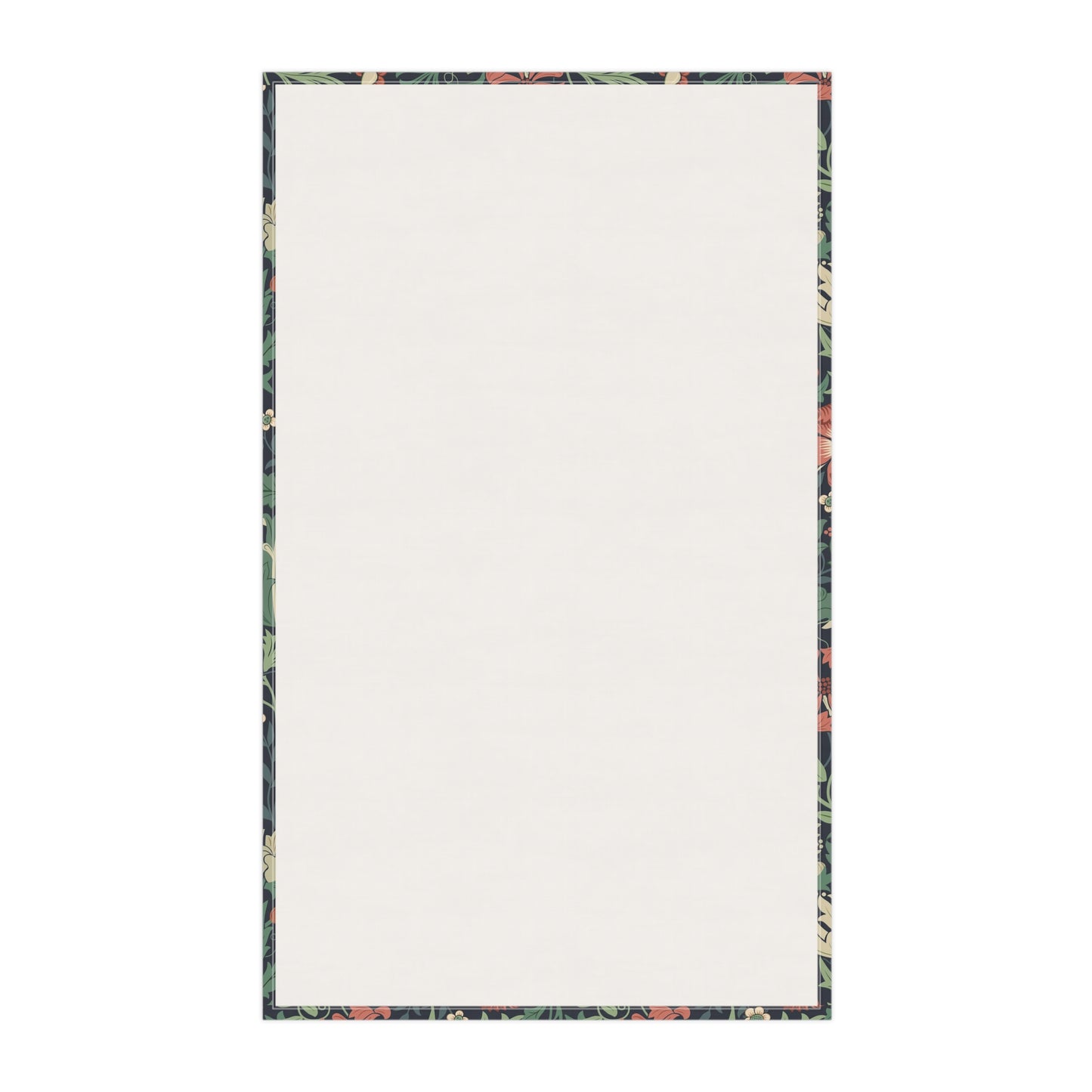 A kitchen tea towel with a floral William Morris & Co pattern inspired by William Morris - Compton Collection (Hill Cottage).