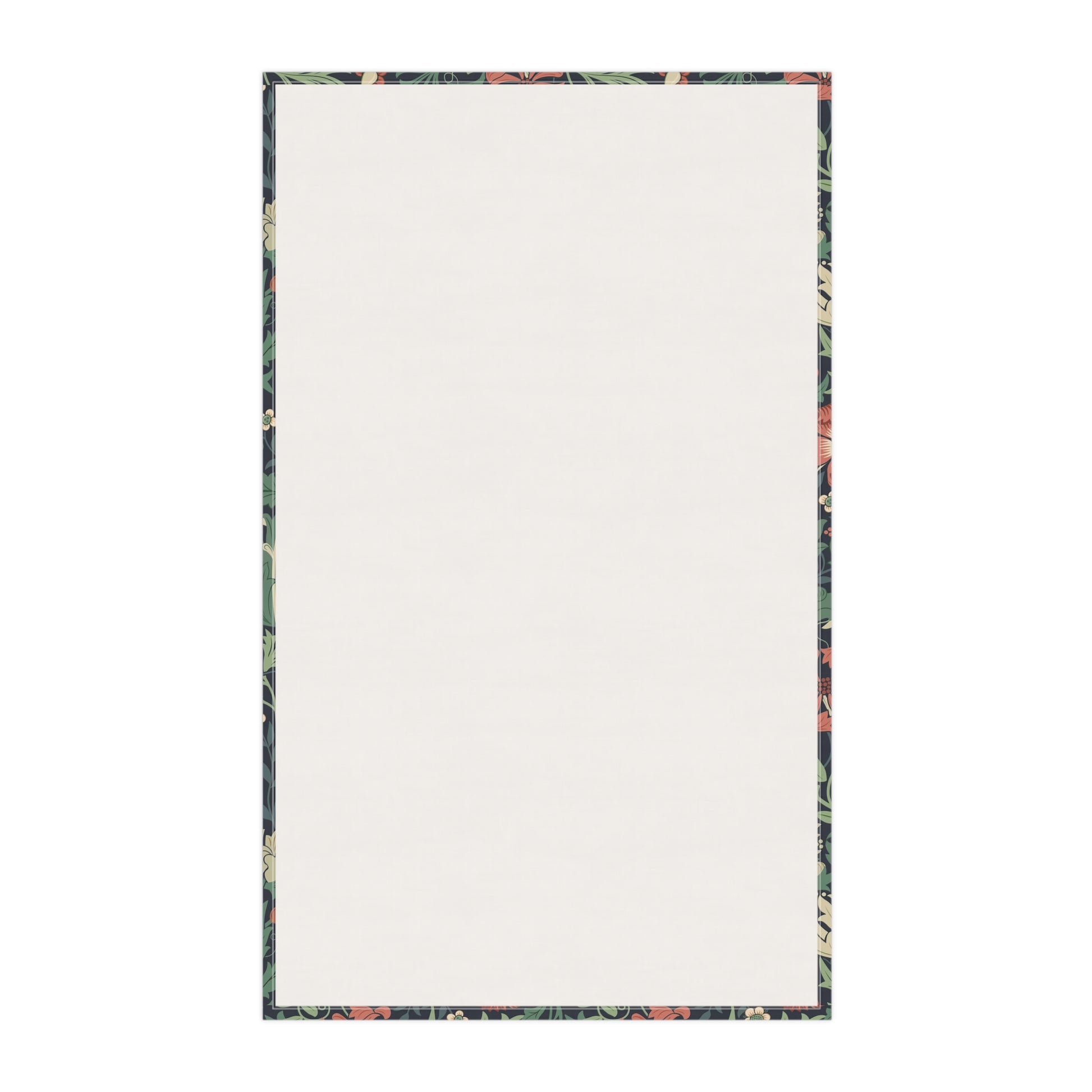 A kitchen tea towel with a floral William Morris & Co pattern inspired by William Morris - Compton Collection (Hill Cottage).