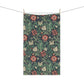 A kitchen tea towel with a floral William Morris & Co pattern inspired by William Morris - Compton Collection (Hill Cottage).