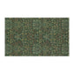 A kitchen tea towel with a floral garden pattern inspired by William Morris.
