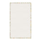 Floral-patterned towel with a white center on a white background