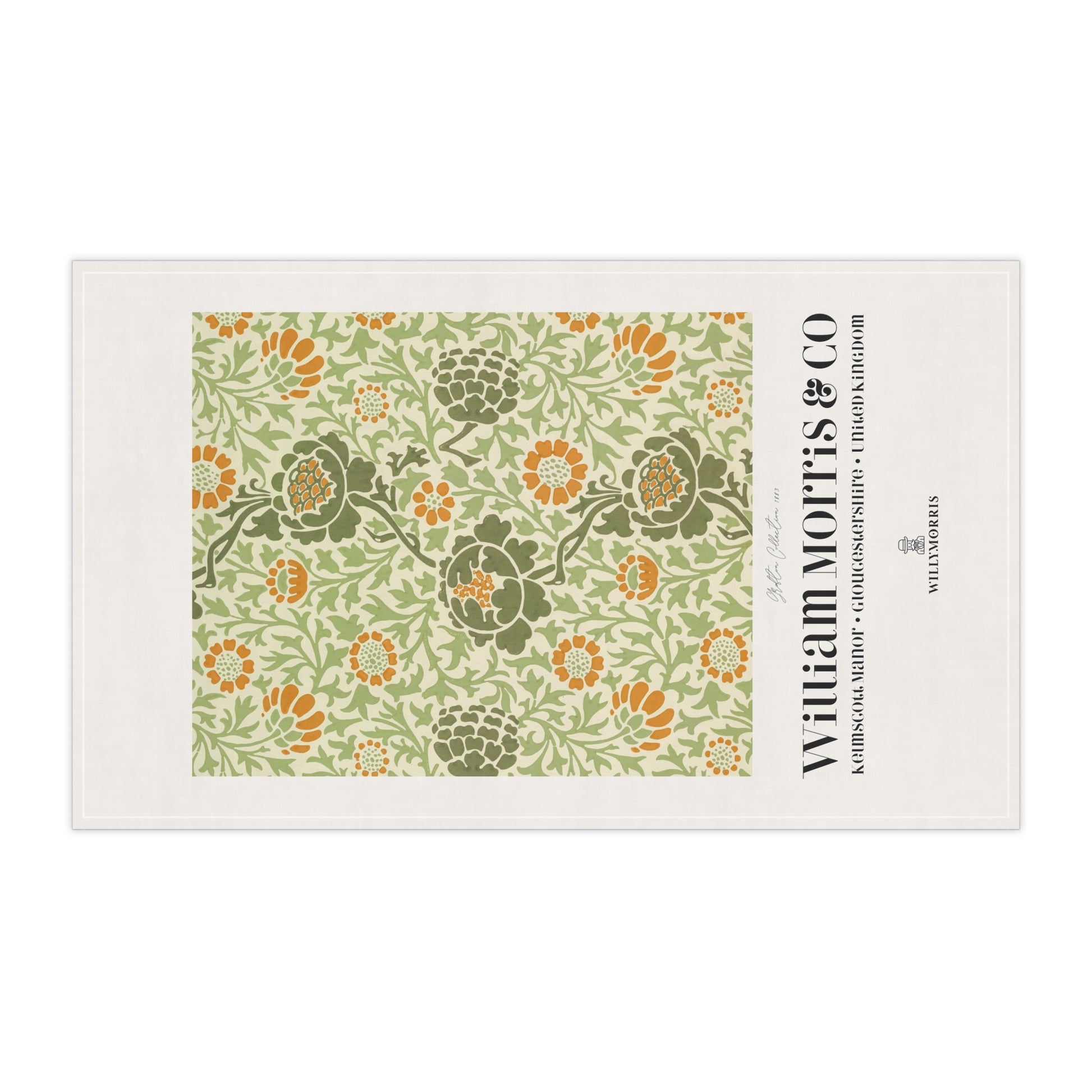 Floral patterned product with 'William Morris & Co' branding on a white background