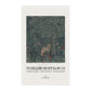 Tea towel with nature-themed illustration and 'William Morris & Co' branding