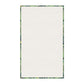 A kitchen tea towel with a green background and a floral pattern inspired by William Morris - Pimpernel Collection.