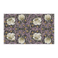 A kitchen tea towel with a floral pattern inspired by William Morris - Pimpernel Collection in a rosewood colour.