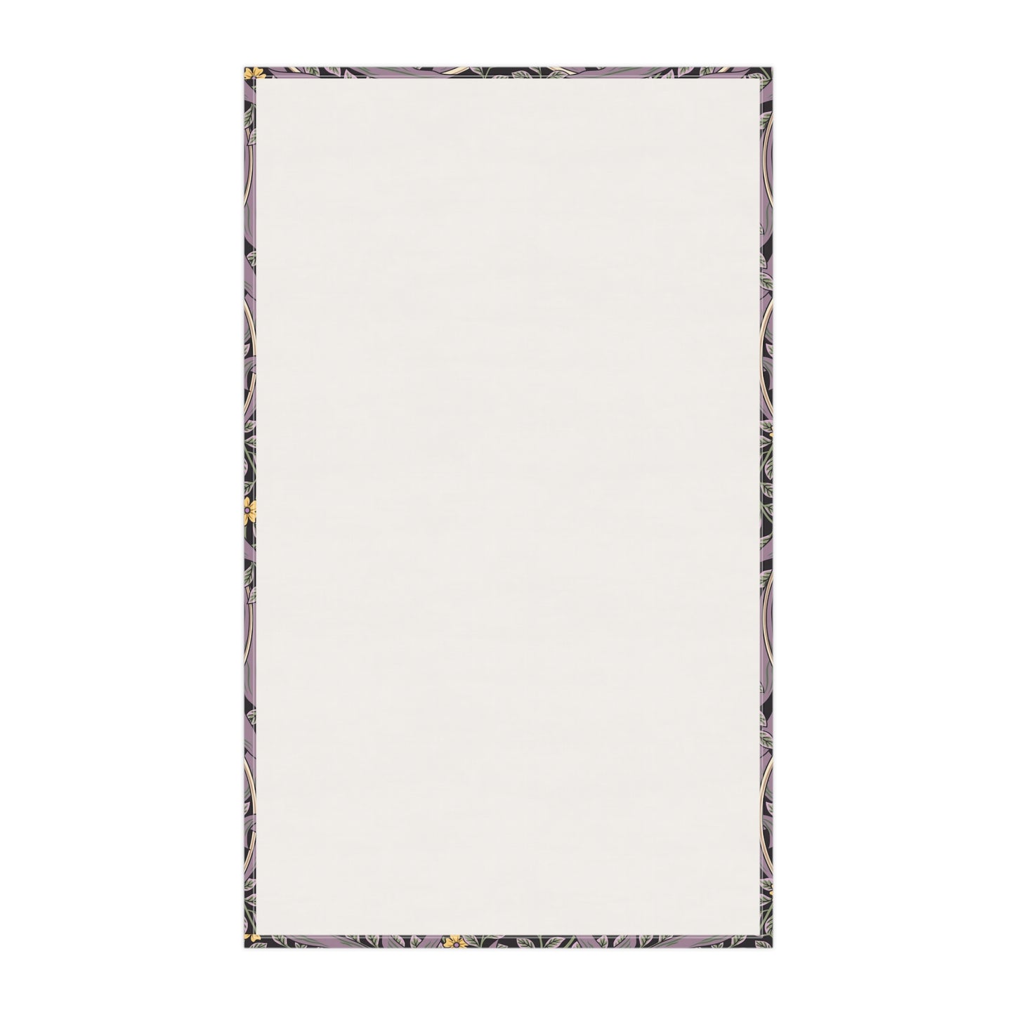 A kitchen tea towel with a floral pattern inspired by William Morris - Pimpernel Collection in a rosewood colour.