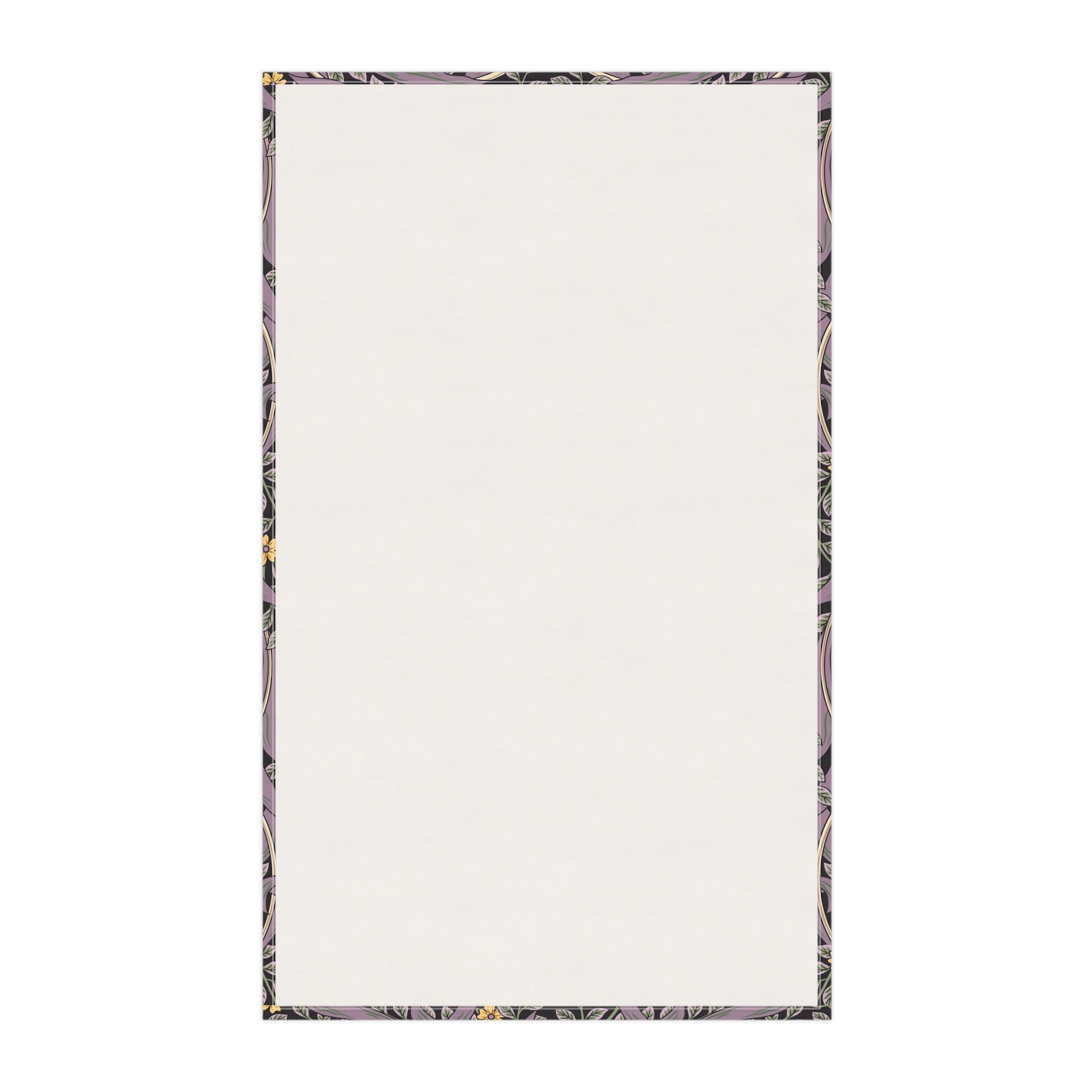 A kitchen tea towel with a floral pattern inspired by William Morris - Pimpernel Collection in a rosewood colour.