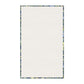 A rectangular kitchen tea towel featuring a floral Arts & Crafts pattern from William Morris & Co with blue flowers and green leaves on a cream background.