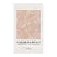 Kitchen Tea Towel designed by William Morris & Co in a orange floral pattern called Windrush Collection (Path) - Art Print on a Tea Towel