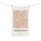 Kitchen Tea Towel designed by William Morris & Co in a orange floral pattern called Windrush Collection (Path) - Art Print on a Tea Towel