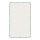 A kitchen tea towel with a floral pattern inspired by William Morris, in shades of blue, green, and white.
