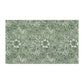 A kitchen tea towel with a green floral pattern inspired by William Morris & Co - Marigold Collection.