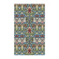 A kitchen tea towel with a floral and geometric pattern inspired by William Morris - Snakeshead Collection.