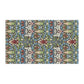 A kitchen tea towel with a floral and geometric pattern inspired by William Morris - Snakeshead Collection.