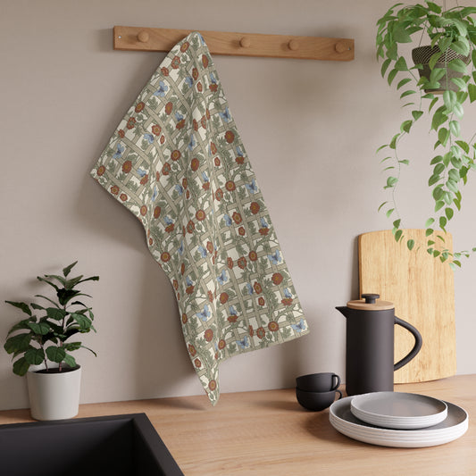 Kitchen Tea Towel inspired by William Morris & Co in a Trellis Collection
