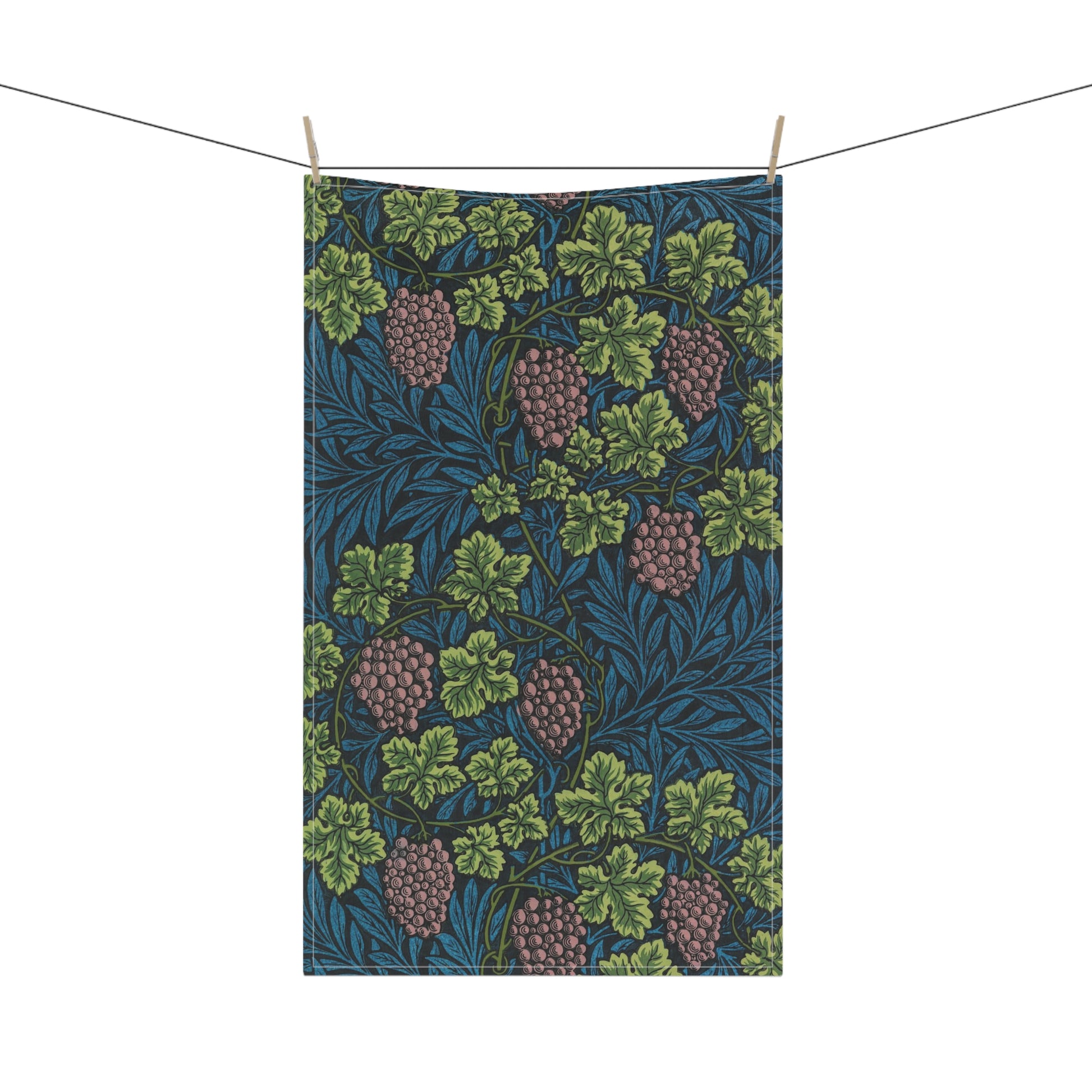 Kitchen Tea Towel in an Arts & Crafts floral pattern from William Morris & Co called Vine Collection