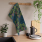 Kitchen Tea Towel in an Arts & Crafts floral pattern from William Morris & Co called Vine Collection