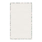 Rectangular towel with floral border on a white background