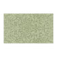 A green kitchen tea towel with a floral and leaf pattern inspired by William Morris & Co - Acorn and Oak Leaves Collection.