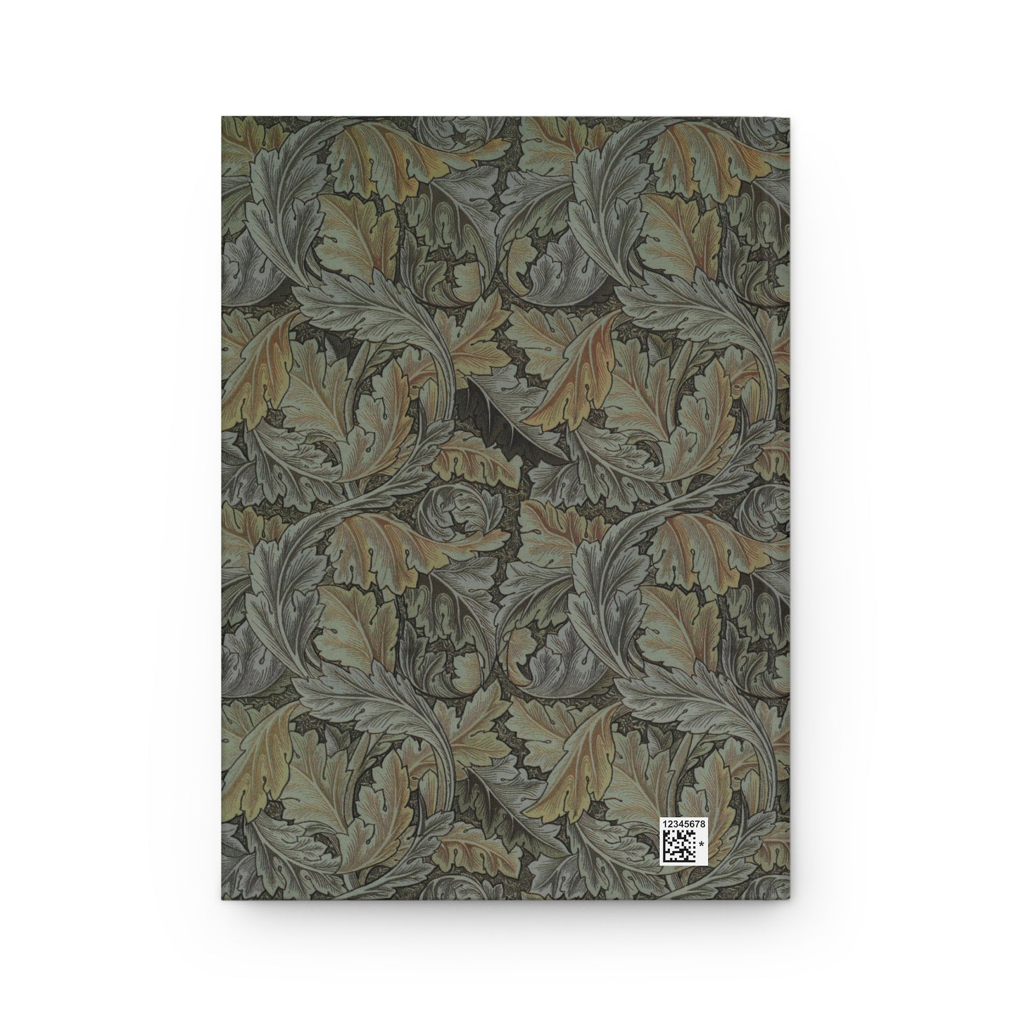 Notebook with a leaf pattern on a white background