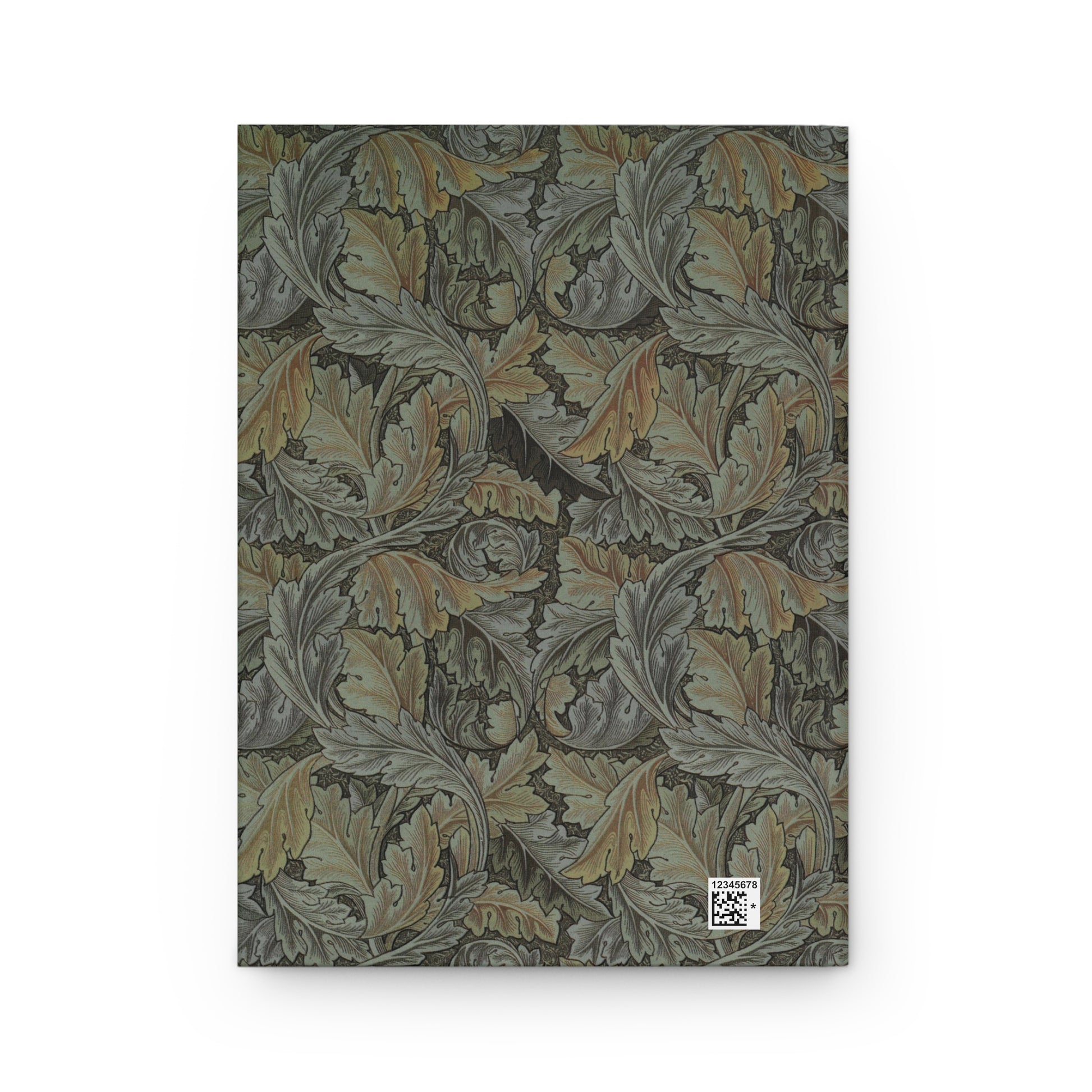 Notebook with a leaf pattern on a white background