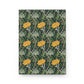 Notebook with floral pattern on a white background