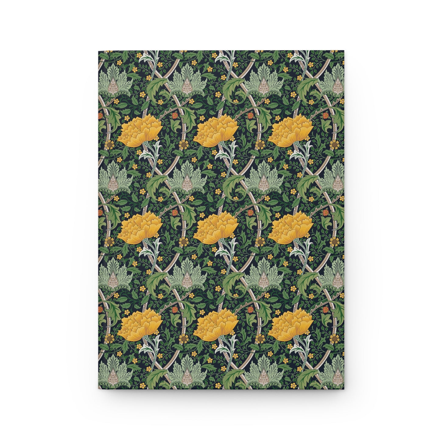 Notebook with floral pattern on a white background
