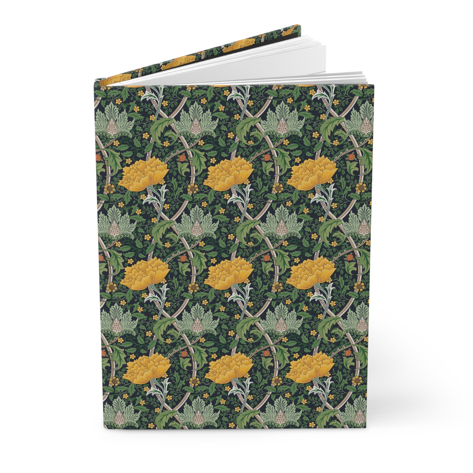 Notebook with a floral pattern on a white background