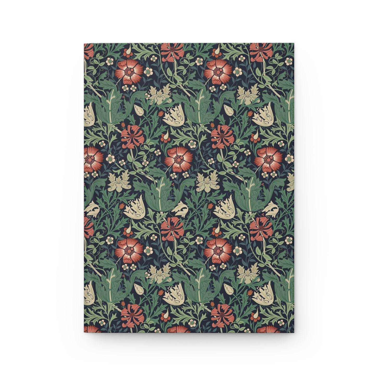 Floral patterned notebook cover on a white background