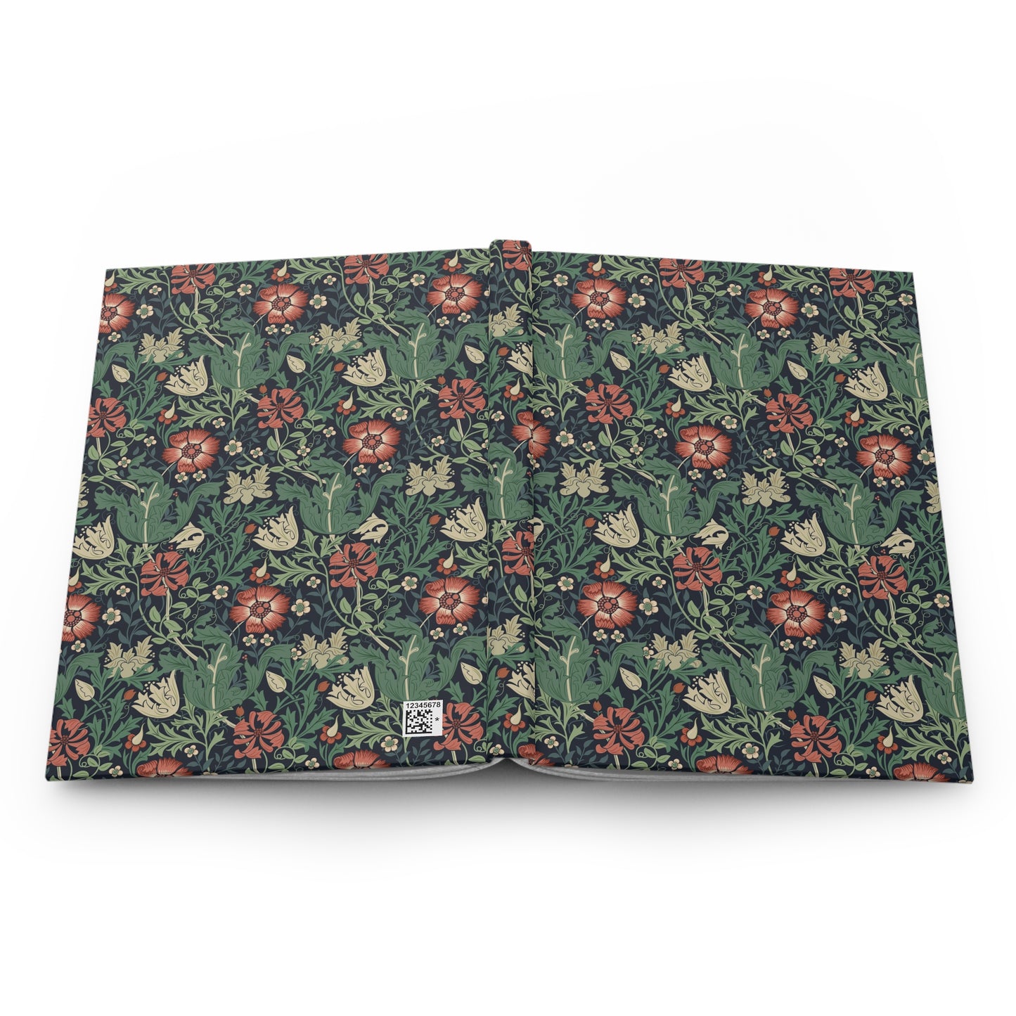 Floral patterned fabric on a white background
