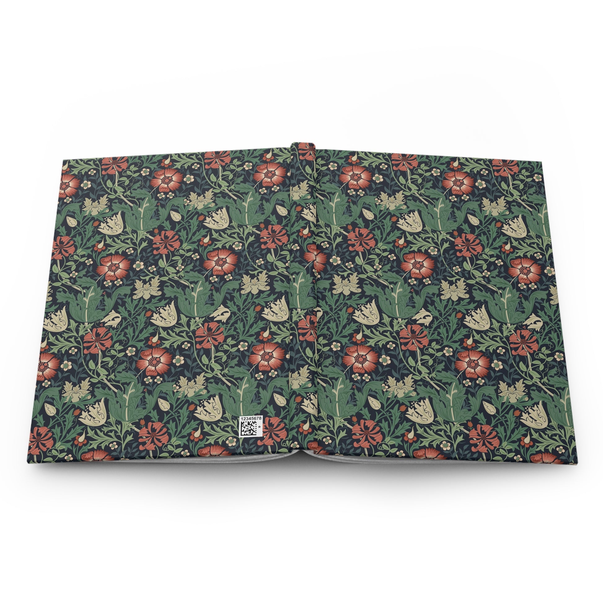 Floral patterned fabric on a white background