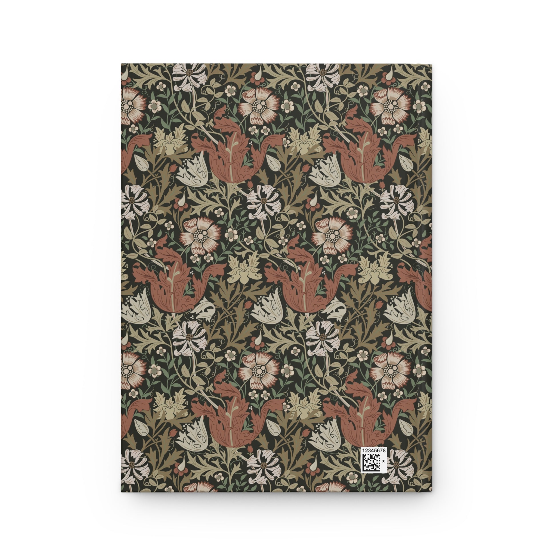 Floral William Morris & Co patterned notebook with a visible brand logo on a white background