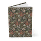 Notebook with a floral and fox pattern on a white background