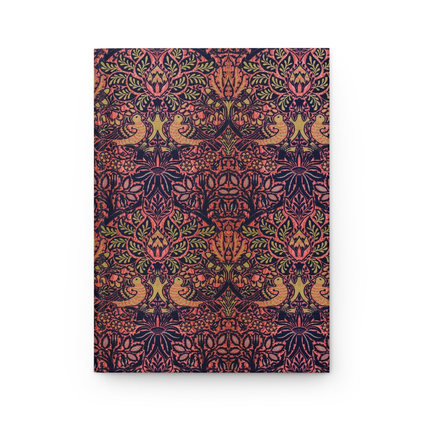 Notebook with a colorful, intricate pattern on a white background