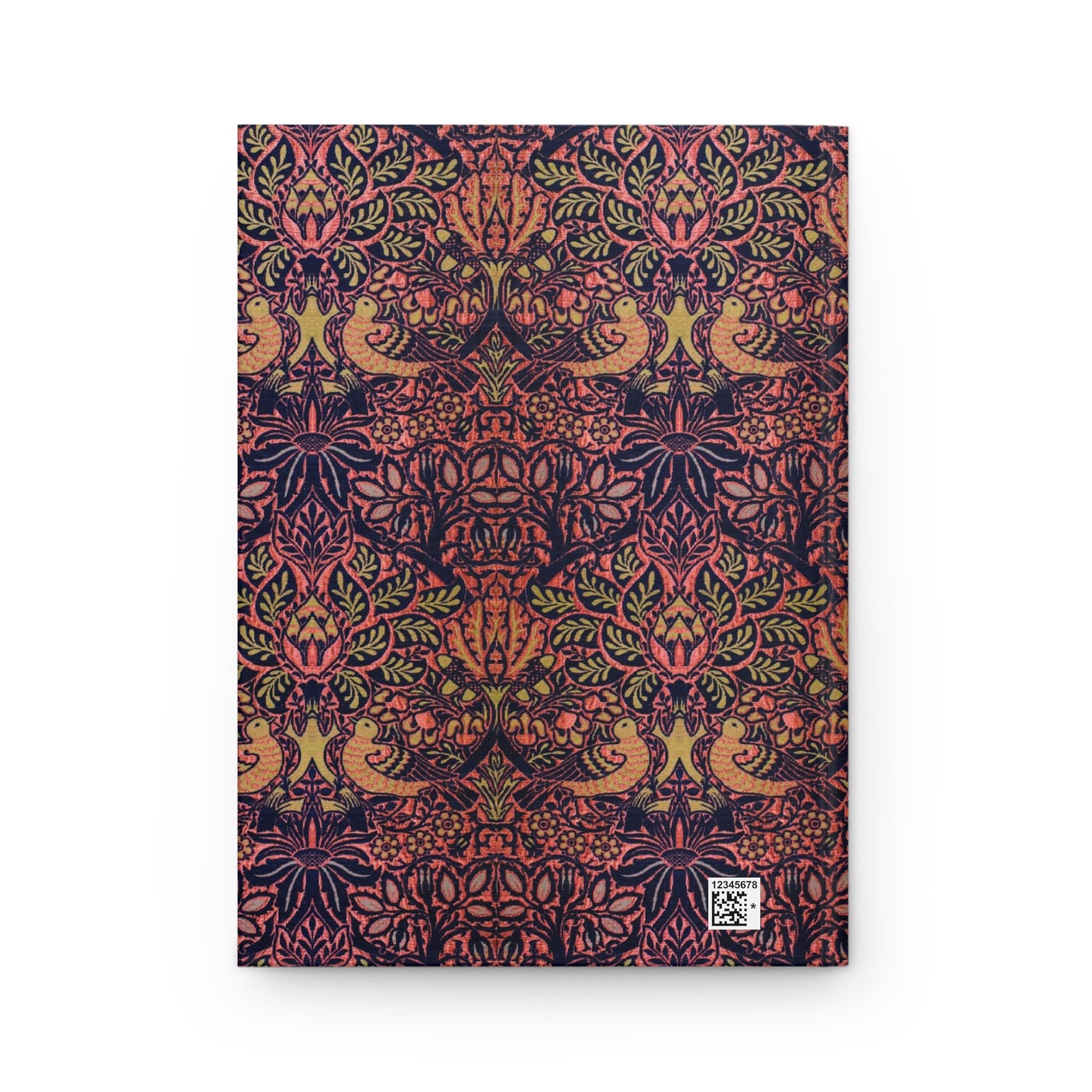 Notebook with a colorful pattern on a white background