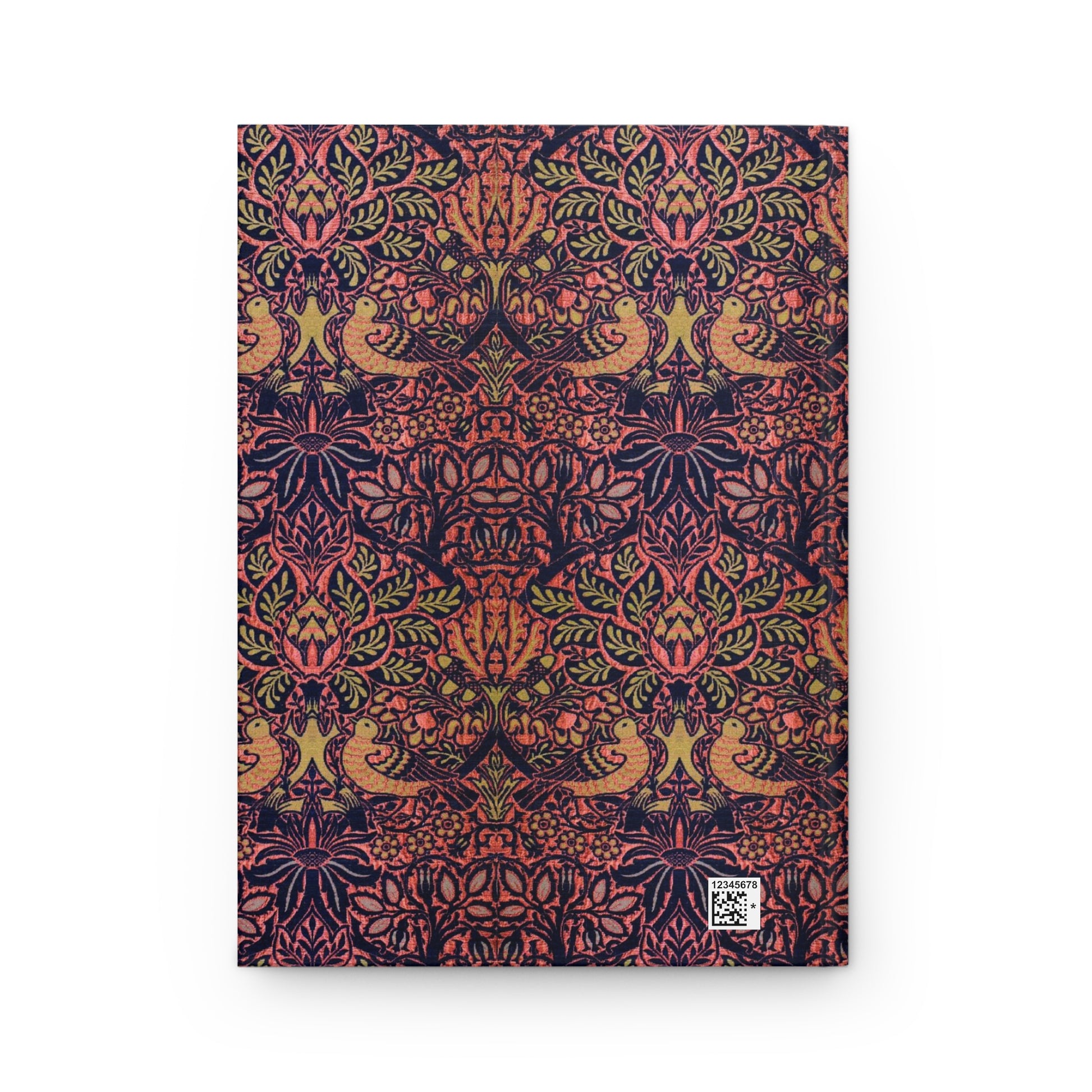 Notebook with a colorful pattern on a white background