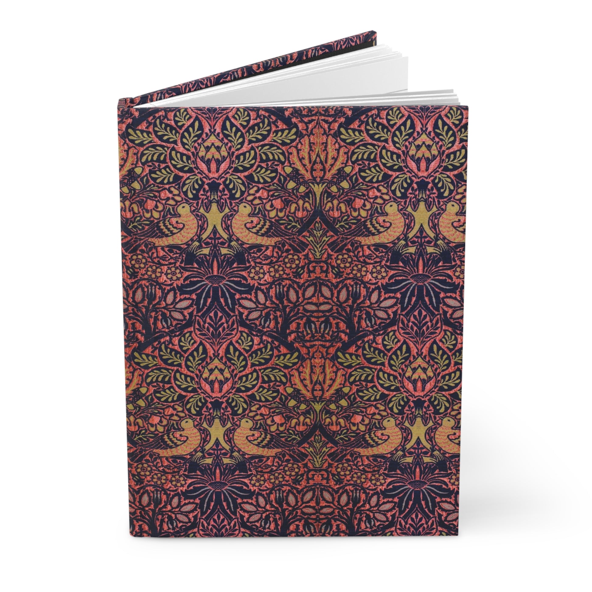 Notebook with a colorful pattern on a white background