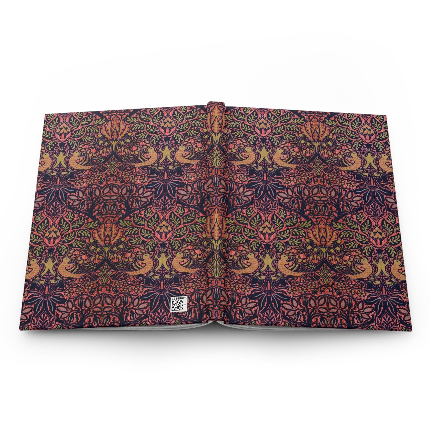 Floral patterned mat with a visible brand logo on a white background