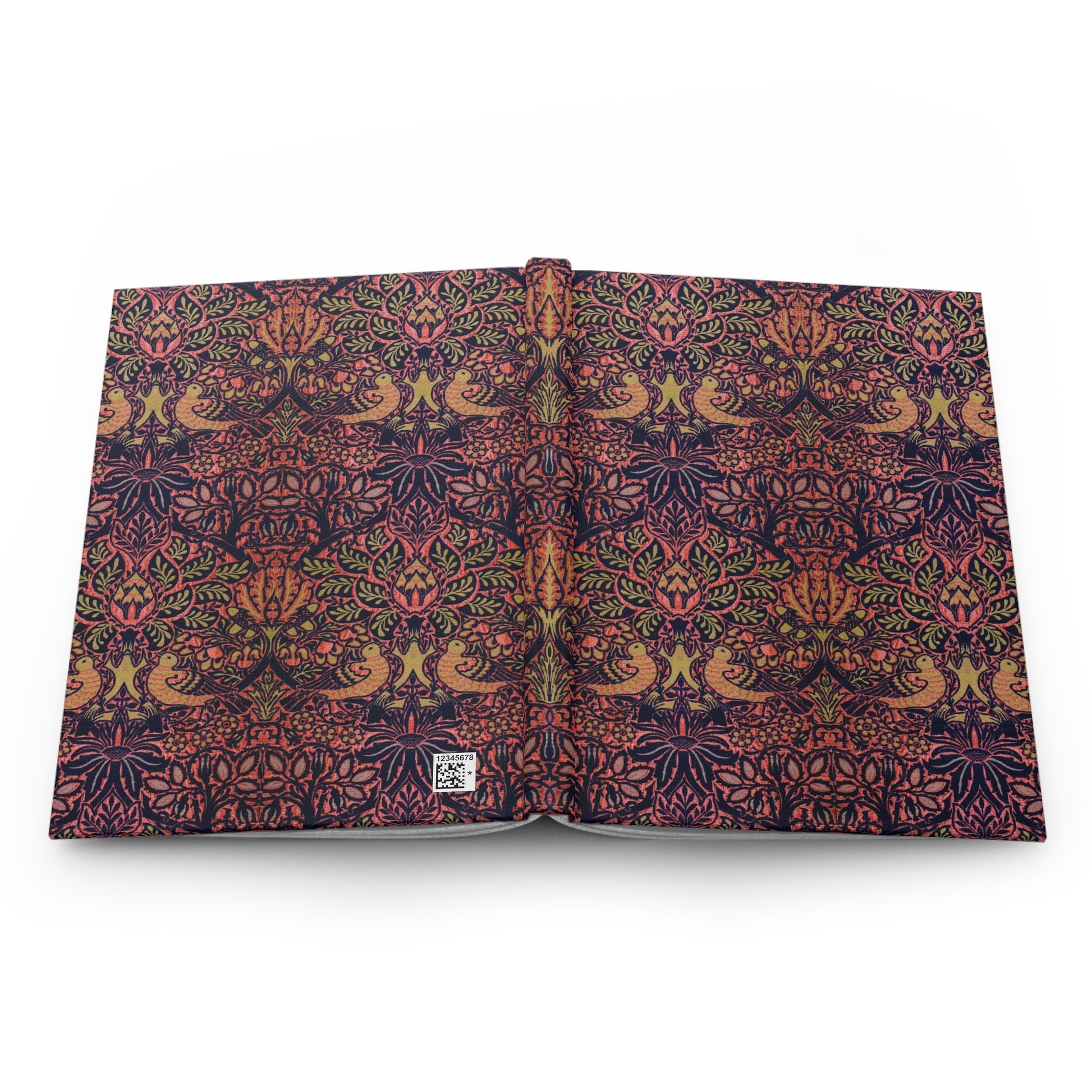 Floral patterned mat with a visible brand logo on a white background