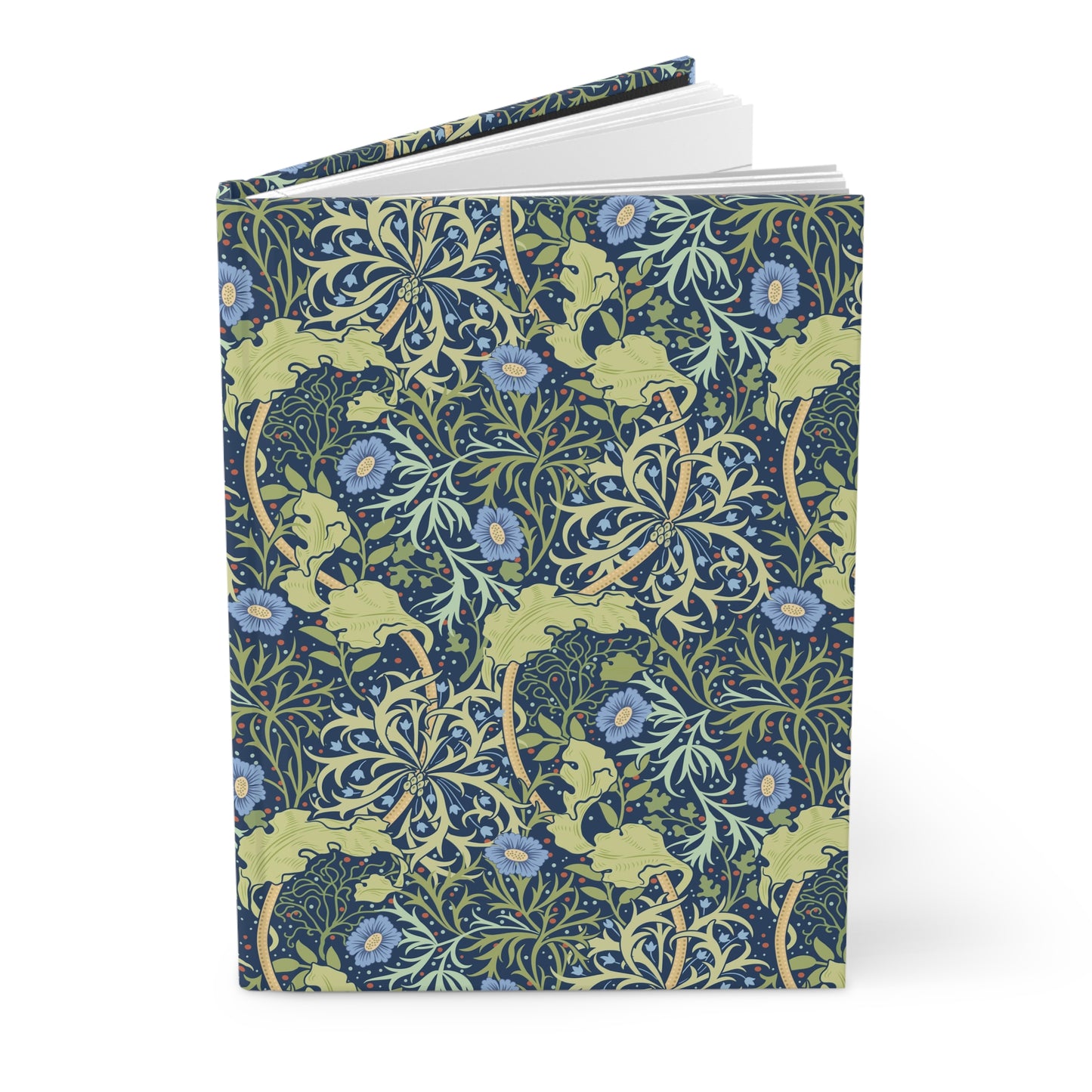 Journal with a floral pattern on a white background