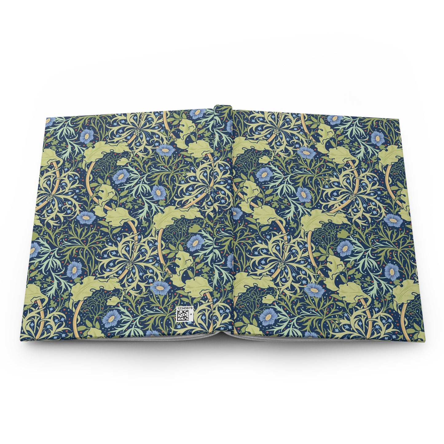 Floral patterned fabric on a white background