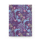 Notebook with a William Morris & Co floral and elephant pattern on a white background