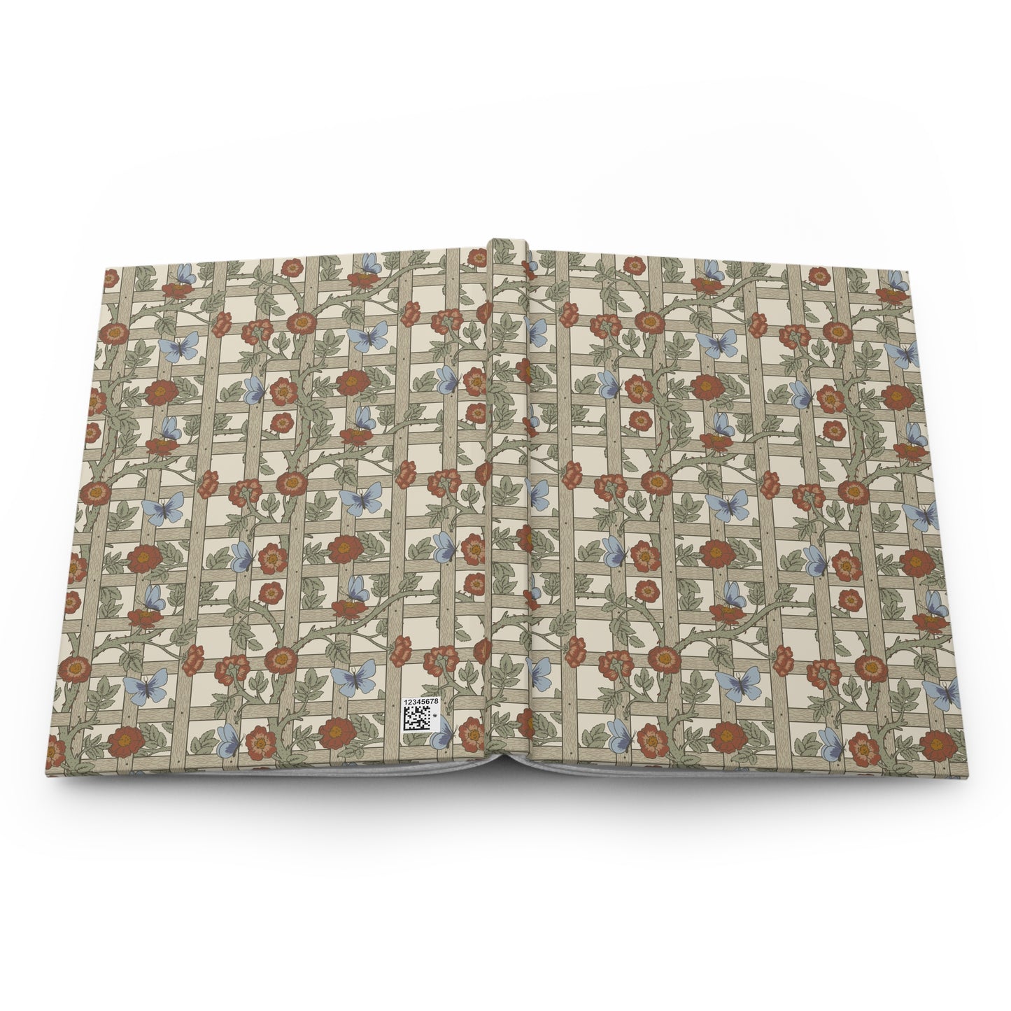 Floral patterned fabric on a white background